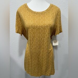 WONDERLY Ginger Gold Core Knit Top NWT